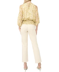 Sam & Jess Women's Halter Neck Cold Shoulder Blouse