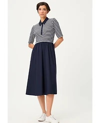 Olsen Women's Mixed Media Polo Dress
