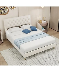 Streamdale Furniture Suede Soft Package Full Size Bed Frame