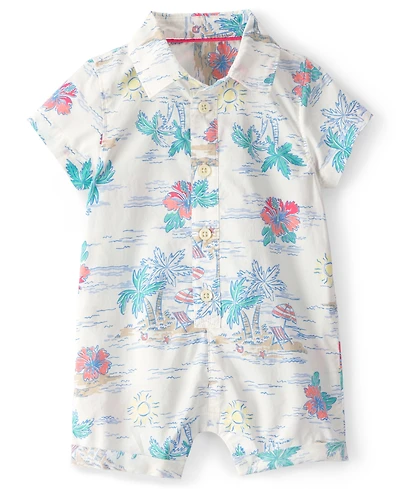 Carter's Baby Boys' Tropical Beach Short-Sleeve Romper