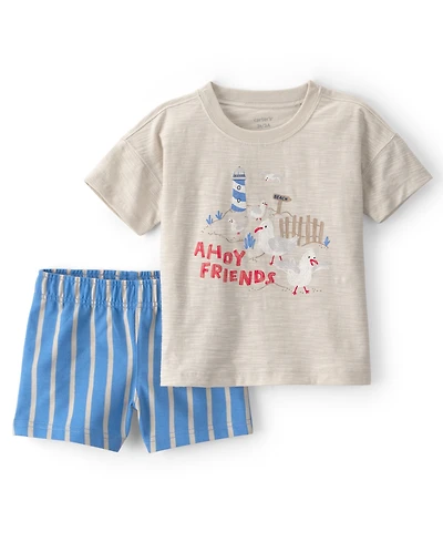 Carter's Boys' Toddler 2T-5T Seagull Top and Short, 2-Piece Set