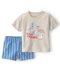 Carter's Boys' Toddler 2T-5T Seagull Top and Short, 2-Piece Set