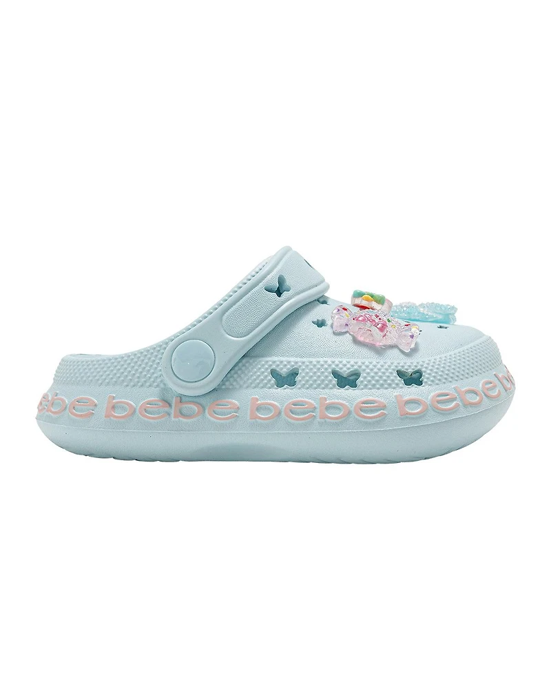 Bebe Big Girls Lighweight Eva Clogs - Slip On Comfy Shoes with Charms