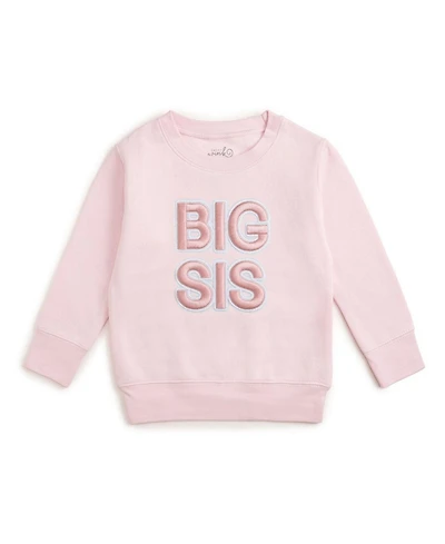 Sweet Wink Little Girls Big Sis Embroidered Patch Sweatshirt