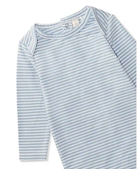 MeMoi Baby Boys Striped Shoulder Flap Footie