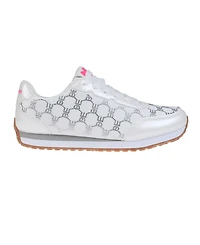 bebe Women's Sneaker with Rhinestone Mesh Upper
