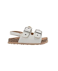 Bebe Girls Footbed Sandals - Comfortable Design with Double Buckle and Charms