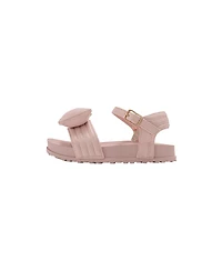 Bebe Girls Footbed Sandals - Lightweight Comfort & Adjustable Strap with Puffy Bow Detail