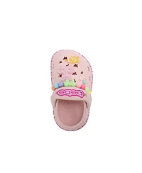 Bebe Toddler Lightweight Eva Clogs - Slip On Comfy Shoes with Bracelet and Charms