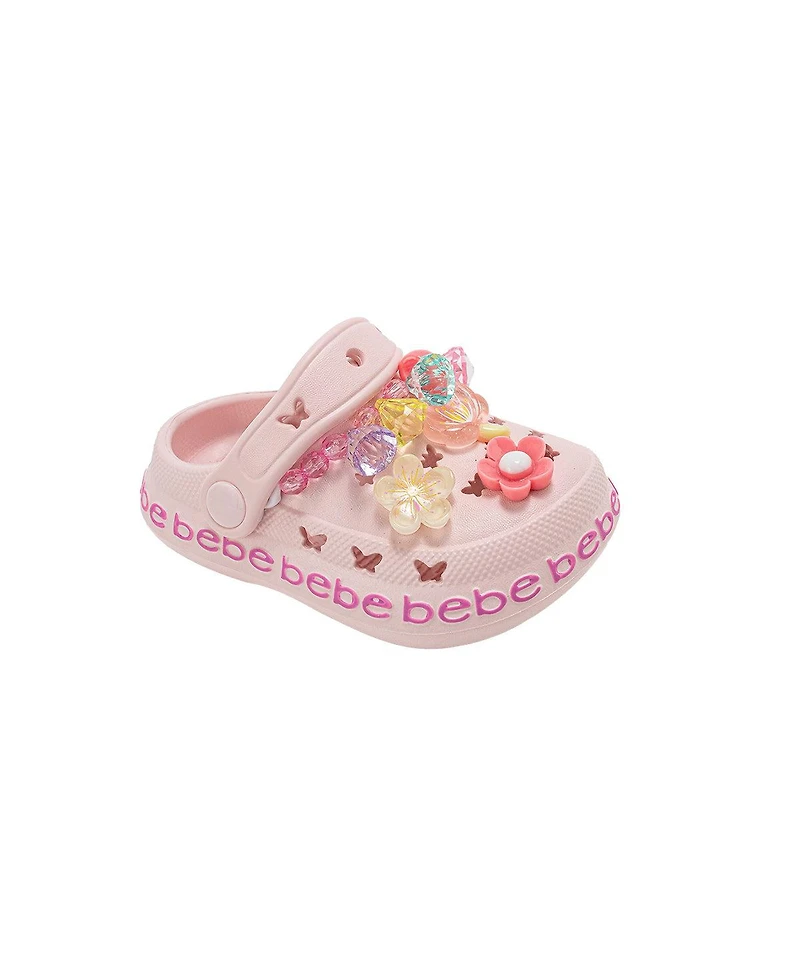 Bebe Toddler Eva Clogs - Lightweight and Comfortable, featuring Sparkling Gems Charms