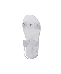 Bebe Girls Pcu sandal with Glitter Flower snd Rs