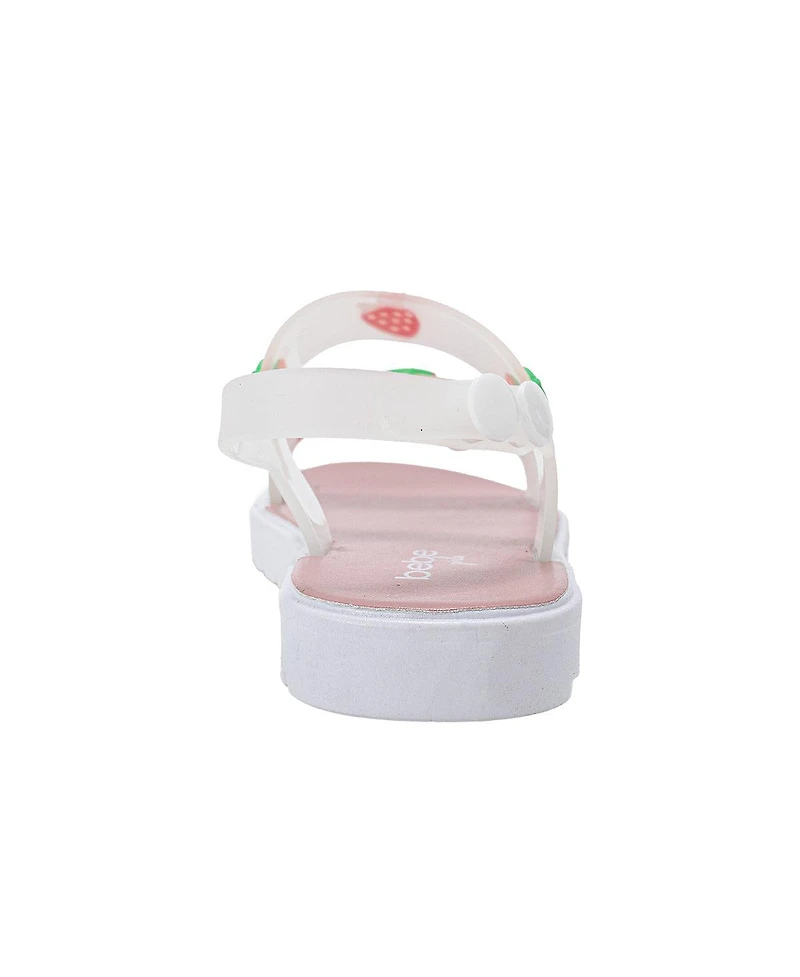 Bebe Toddler Pcu Sandal with Strawberry Charms