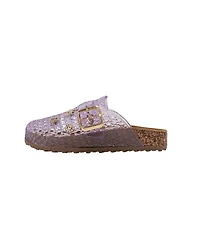 Bebe Girls Footbed Jelly Clogs - Easy Slip-On Design with Buckle and Charms