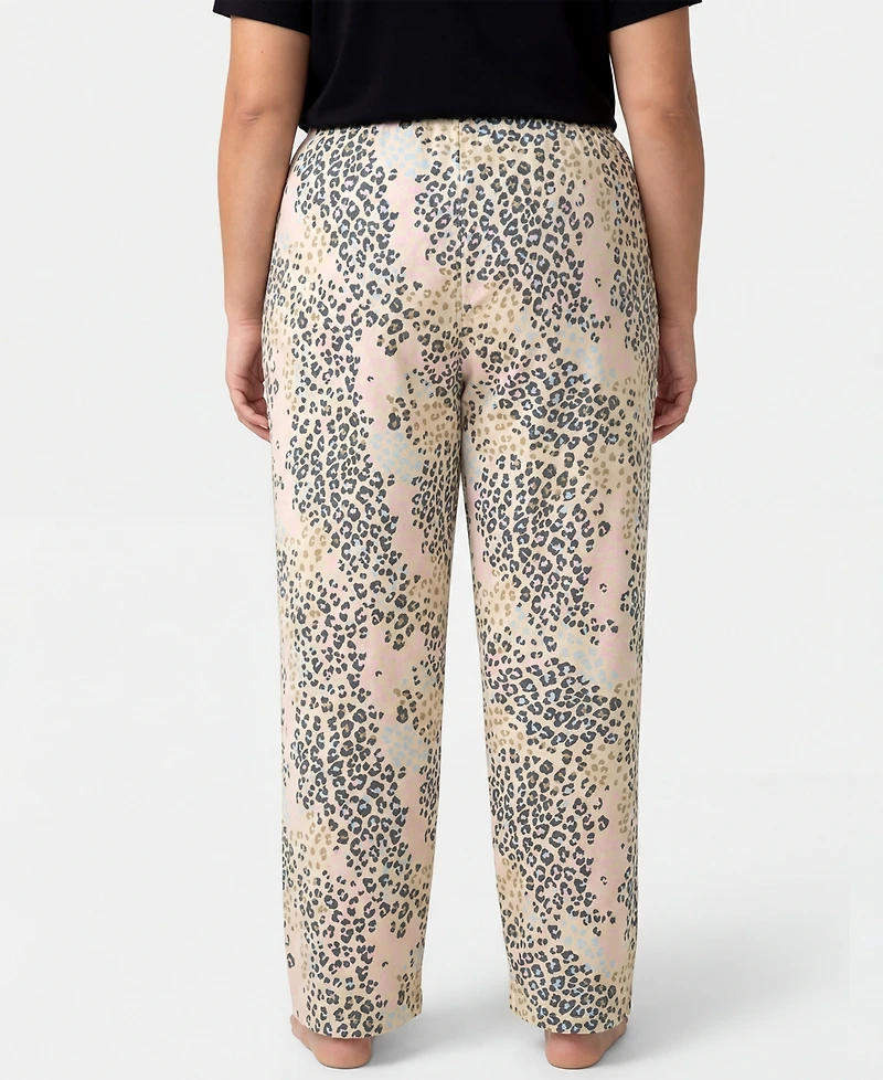 Hue Plus Cozy Canine Striped Mid-Rise Pants