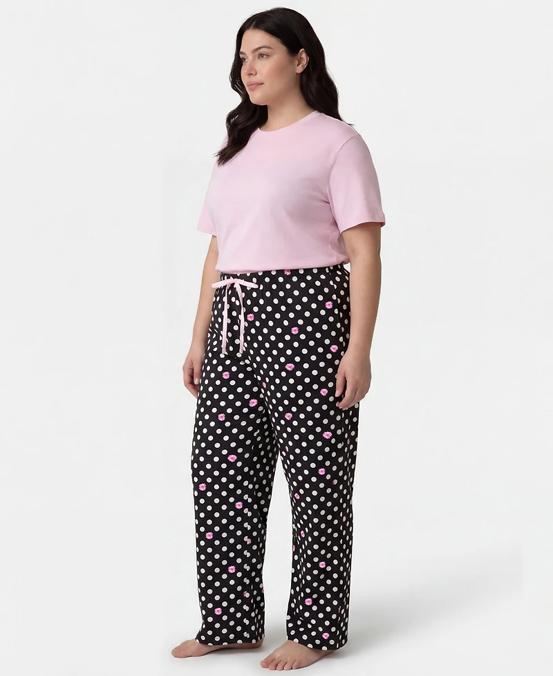 Hue Plus Cozy Canine Striped Mid-Rise Pants
