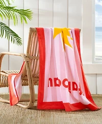 The Beach House Cotton Il Fait Beau Printed Beach Towel, 38" x 70"