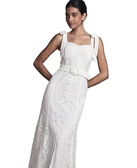 Coast Women's Lace Bow Shoulder Maxi Wedding Dress