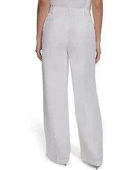 Calvin Klein Women's Wide-Leg Mid-Rise Pants