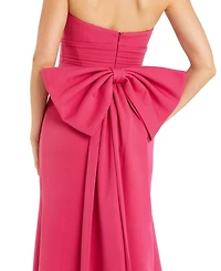 Mac Duggal Women's Crepe Strapless Gown With Oversized Bow