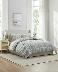 Nestl Luxury Soft Modern Striped Design 7-Pc. Comforter Set, Full
