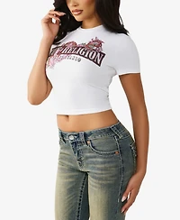 True Religion Women's Crystal Snake Baby T-Shirt