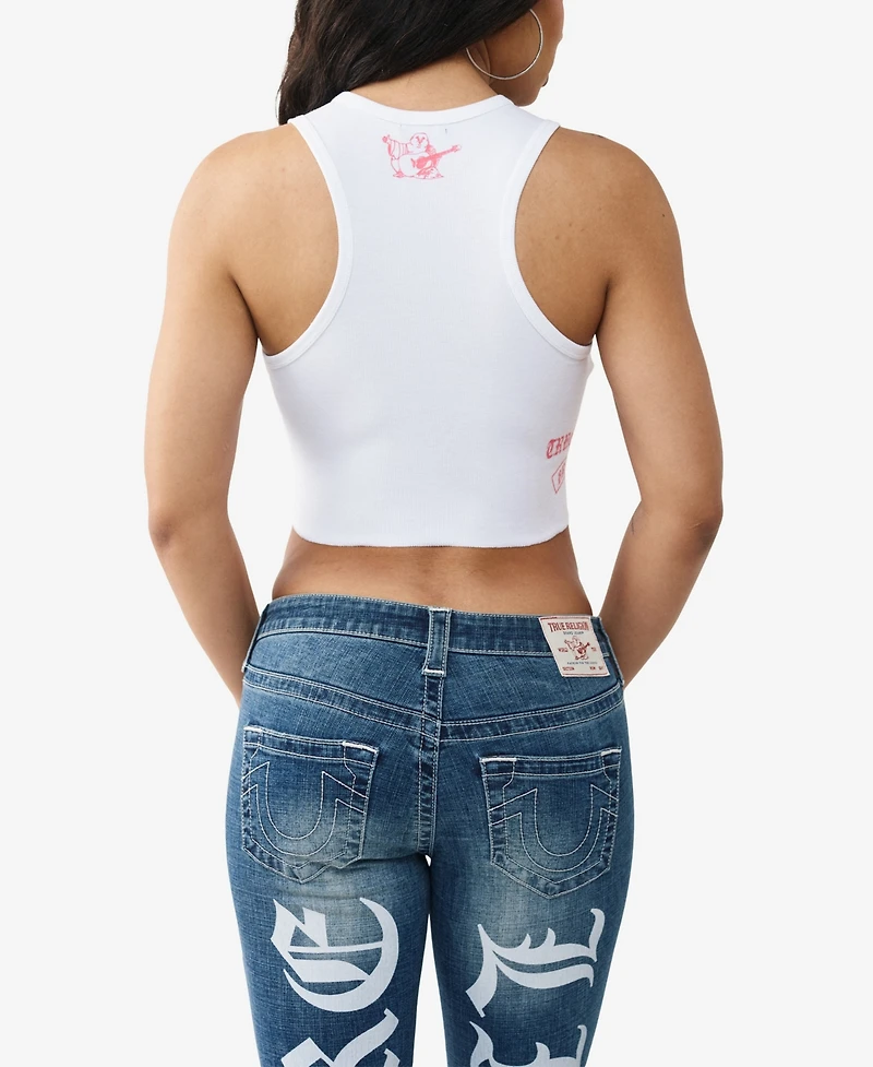 True Religion Women's Rib Racer Tank Top