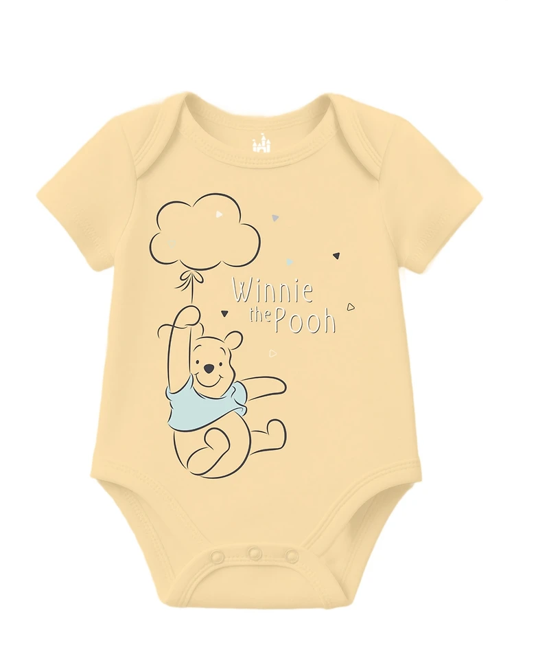 Disney Baby Boys' or Girls' Short-Sleeve Bodysuit, 3-Pack