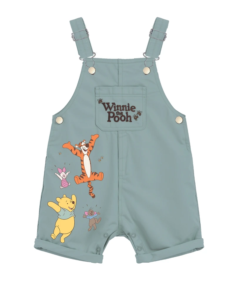 Disney Baby Boys' or Girls' Short-Sleeve T-Shirt and Shortall, 2-Piece Set