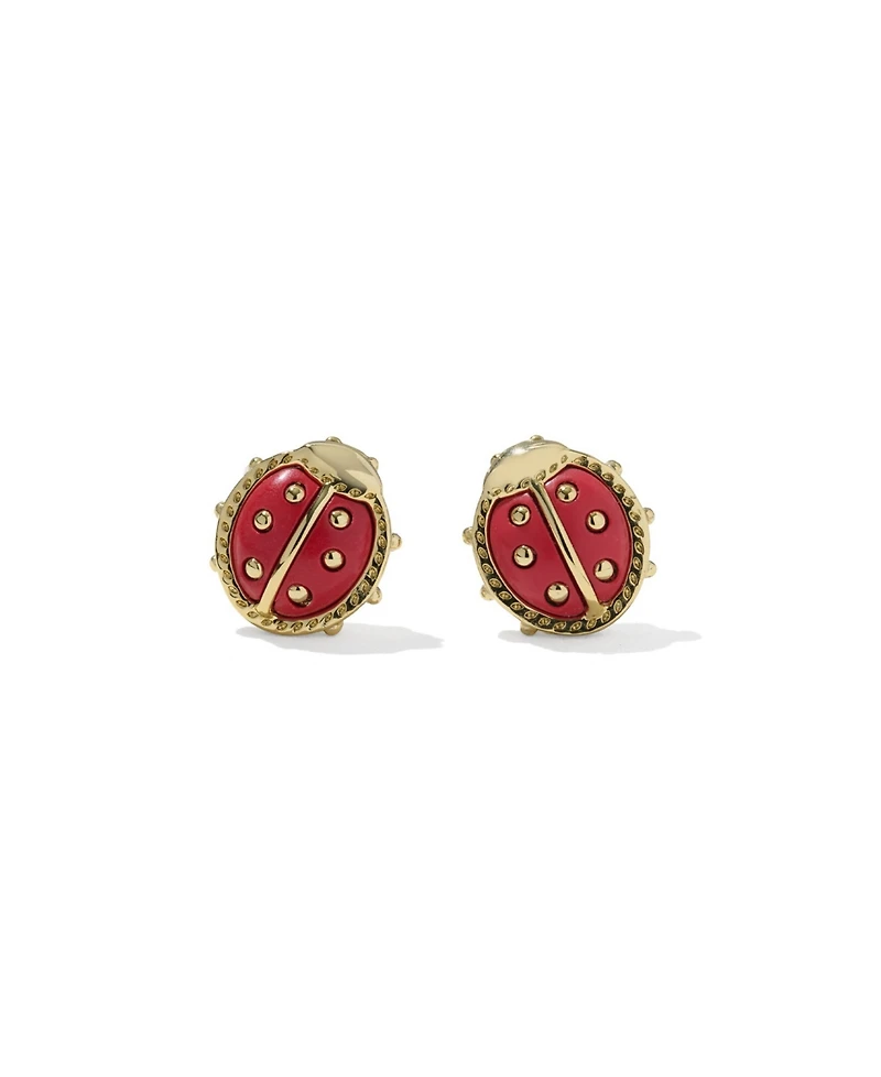 Kendra Scott 14k Gold Over Brass Lady Bug Stud Earrings