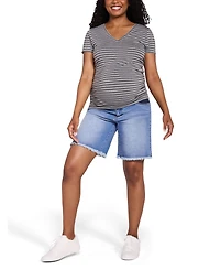 Motherhood Maternity Under the Belly Dad Denim Short
