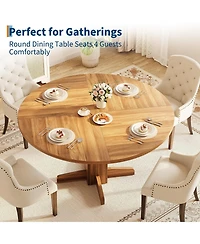 gaomon Round Dining Table for 4-6 People