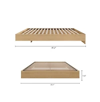 Nexera Platform Bed Frame, Queen, Maple
