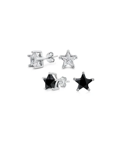 Bling Jewelry & Clear Celestial Usa Cz Star Stud Earrings Sterling