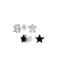 Bling Jewelry & Clear Celestial Usa Cz Star Stud Earrings Sterling
