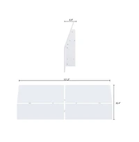 Nexera Panoramic Headboard, Queen, White