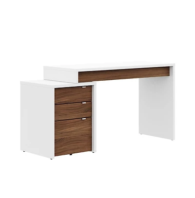 Nexera Desk and 3-Drawer Filling Cabinet.