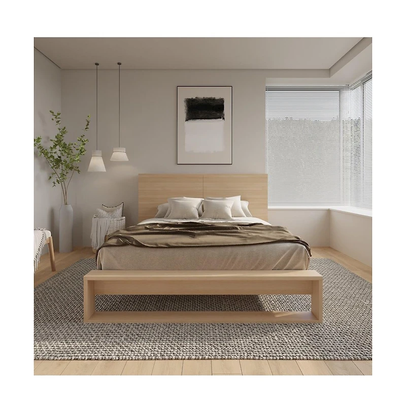 Nexera Tate Headboard and Slatted Bedframe.