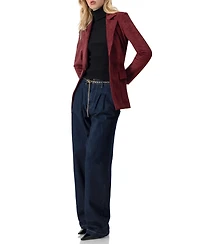Ivonne Women's Faux-Suede Blazer with Waist Tie