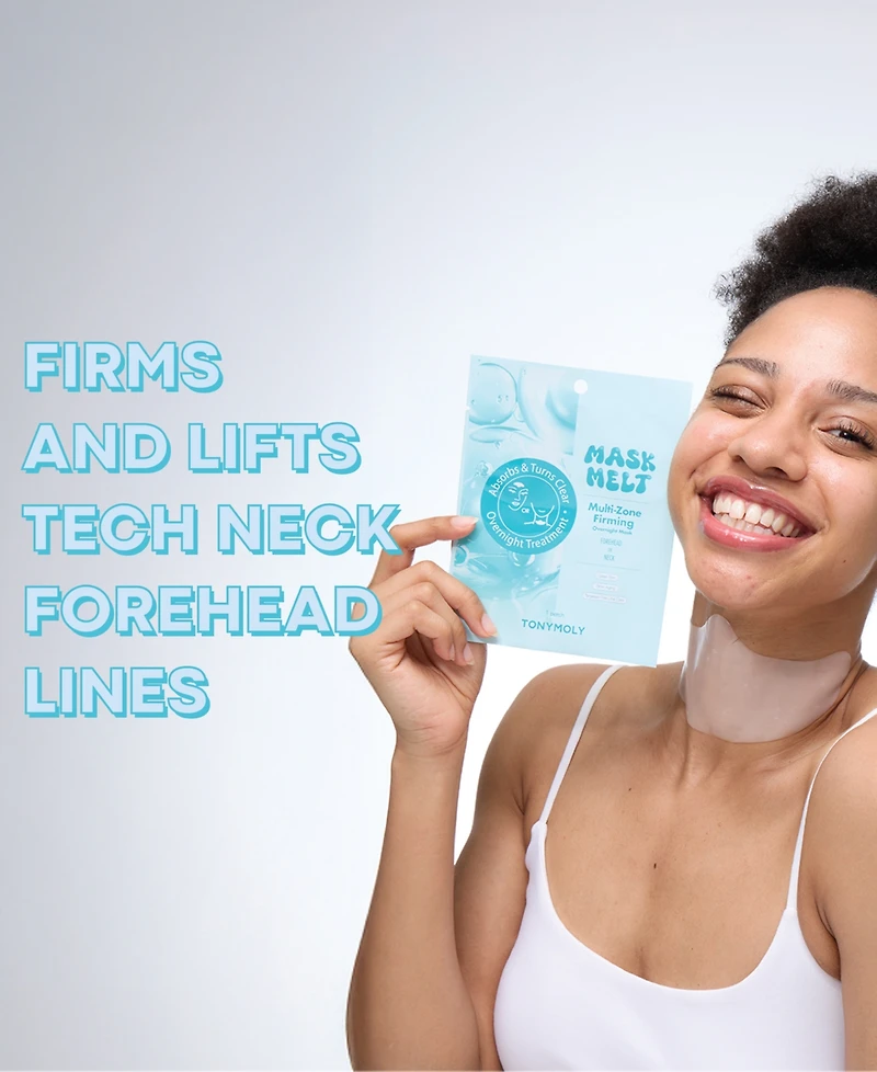 Tonymoly Mask Melt Multi-Zone Forehead + Neck Overnight Mask, 0.08 oz.