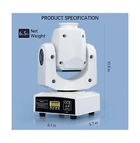 Artudatech 120Watt Rgbw Led Moving Head Stage Light with 8 Rotating Gobo Patterns, DMX512 and Sound Control