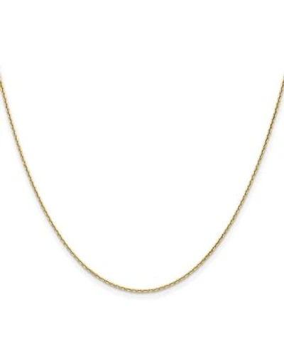 Curata Jewelry Solid 18k Yellow Gold Italian Sparkle Cut 1.1mm Cable Chain Necklace 16 24 Inches Chain Necklace