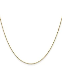 Curata Jewelry Solid 18k Yellow Gold Italian Sparkle Cut 1.1mm Cable Chain Necklace 16 24 Inches Chain Necklace