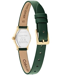 Calvin Klein Women's Ck Contemporary Green Leather Strap Watch, 18mm
