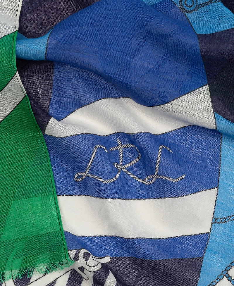 Lauren Ralph Lauren Abstract Sails Small Oblong Scraf