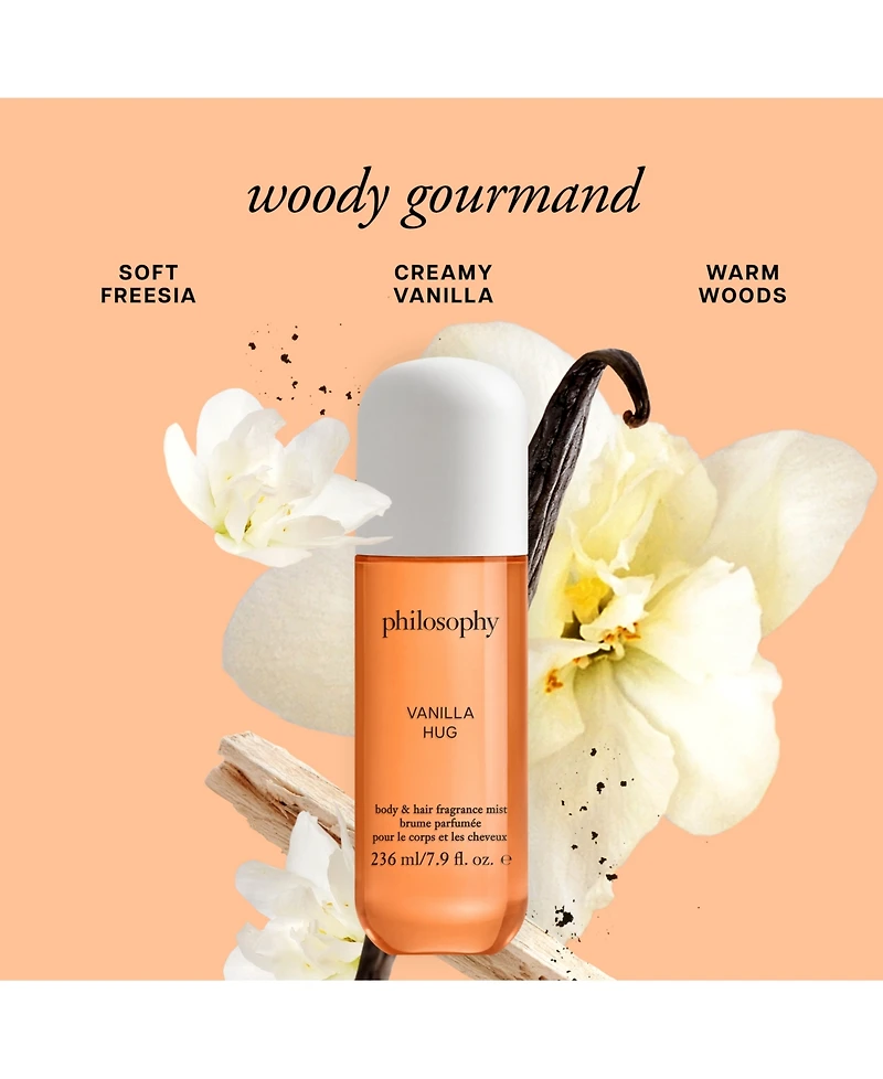 philosophy Vanilla Hug Body and Hair Perfume Mist, 3.3 oz.