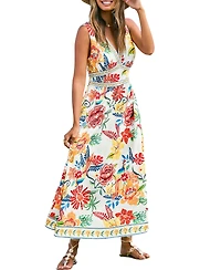 Cupshe Women's Sabrina Tropical Maxi Beach Dress