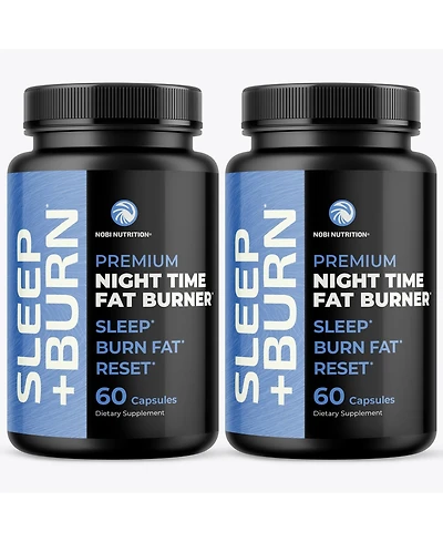 Nobi Nutrition Night Time Fat Burner to Shred While You Sleep | Belly Fat Burner, Carb Blocker & Weight Loss Support Supplements | 2 Pack
