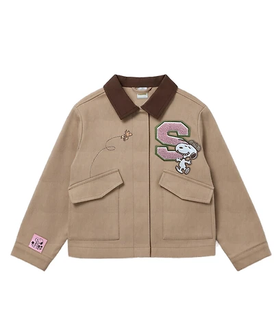 Kate Mack Girls' 7-16 Snoopy Collared Neck Jacket
