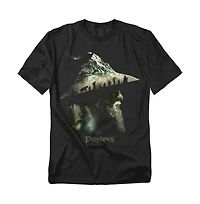 Lord Of The Rings Men's Gandalf Fellowship Mountains T-Shirt