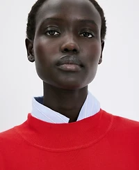 Mango Women's Perkins-Neck Knitted Dress